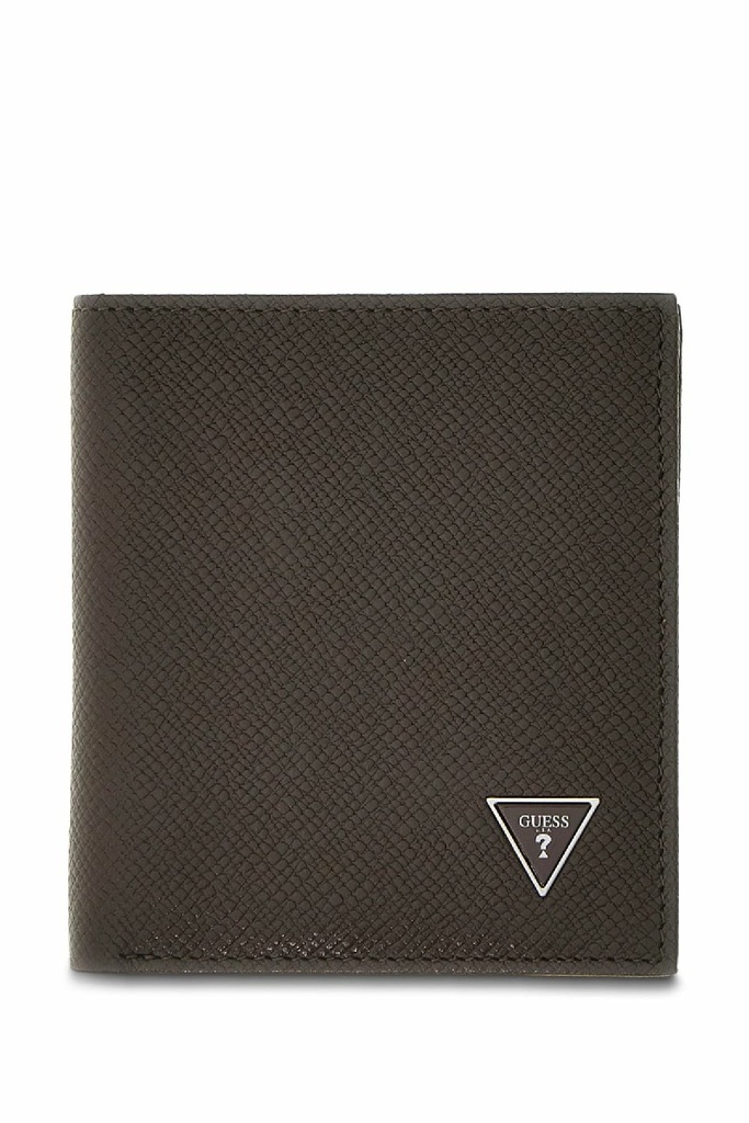 Cartera Guess Milalno Bifold Hombre Gris Oscuro SMMISBLEA22-DOG