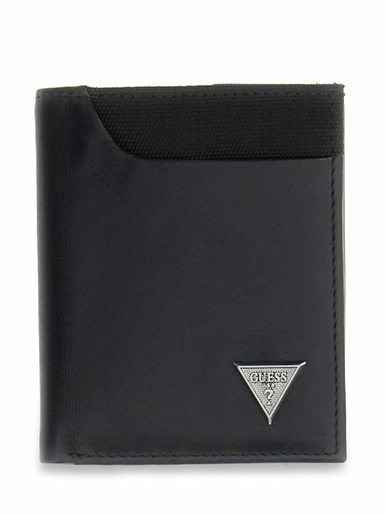 Cartera Guess Berna Trifold Hombre Negra SMBEHNLEA04-BLA