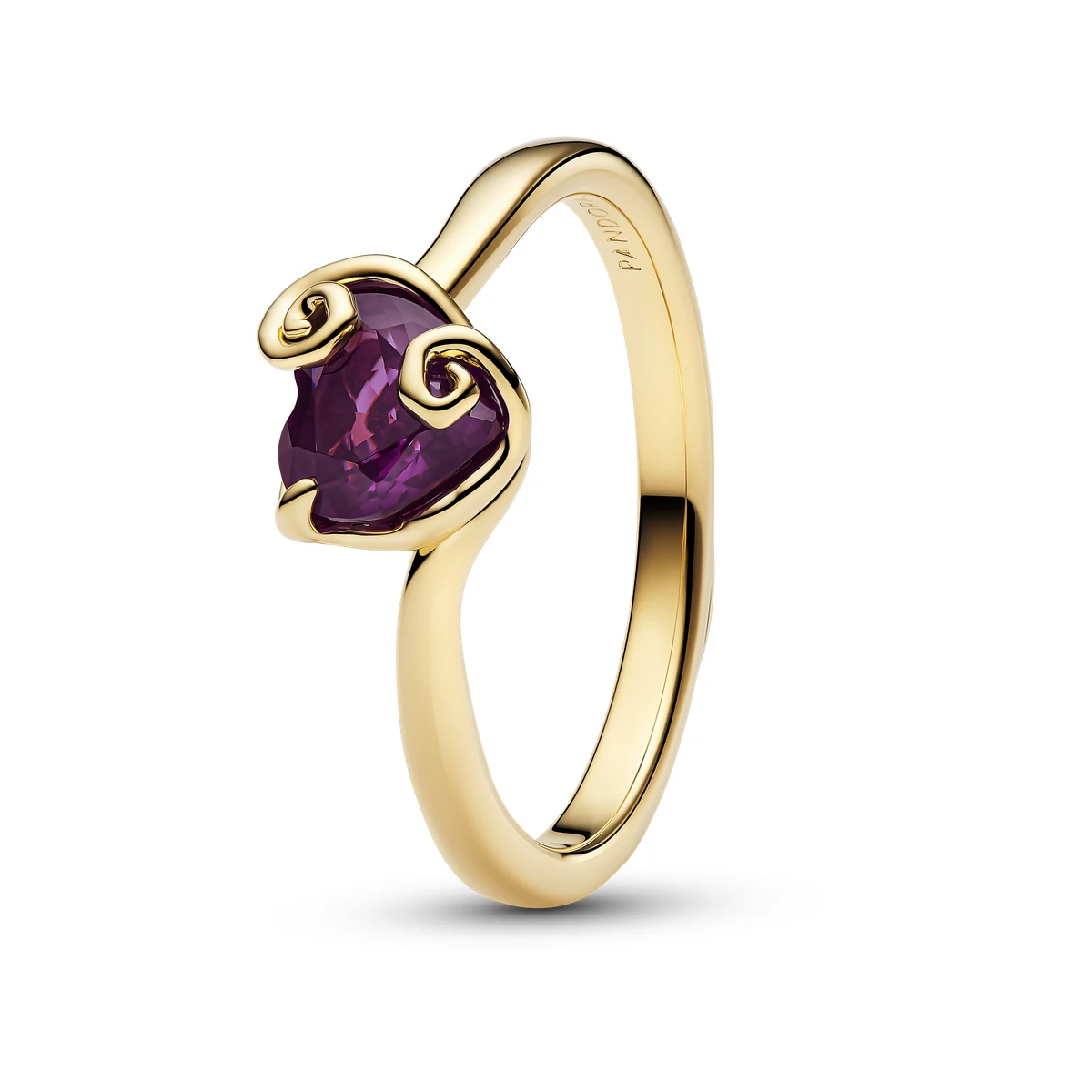 Anillo con un recubrimiento en oro de 14k Corazón Morado Sally de Pesadilla antes de Navidad de Disney