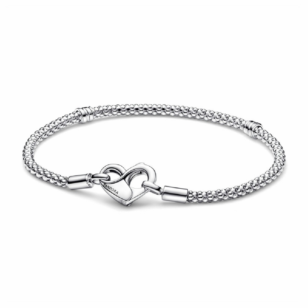 PULSERA PANDORA MOMENTS PLATA C ADENA TACHUELAS