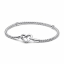 PULSERA PANDORA MOMENTS PLATA C ADENA TACHUELAS