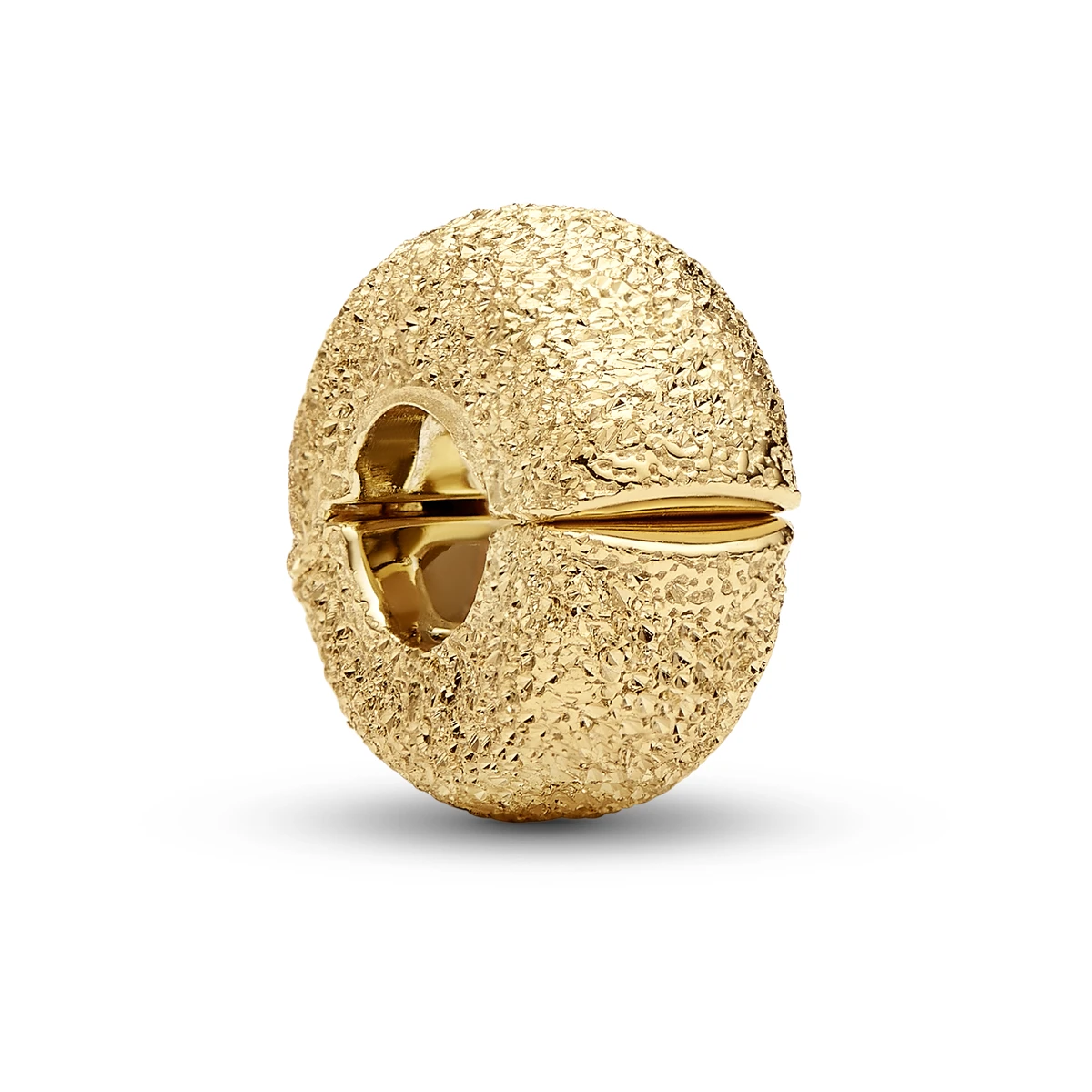 Charm Clip Mini con un recubrimiento en oro de 14k Textura