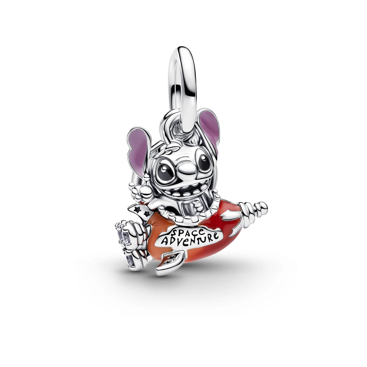 Charm Colgante en plata de ley Nave Espacial Stitch de Disney