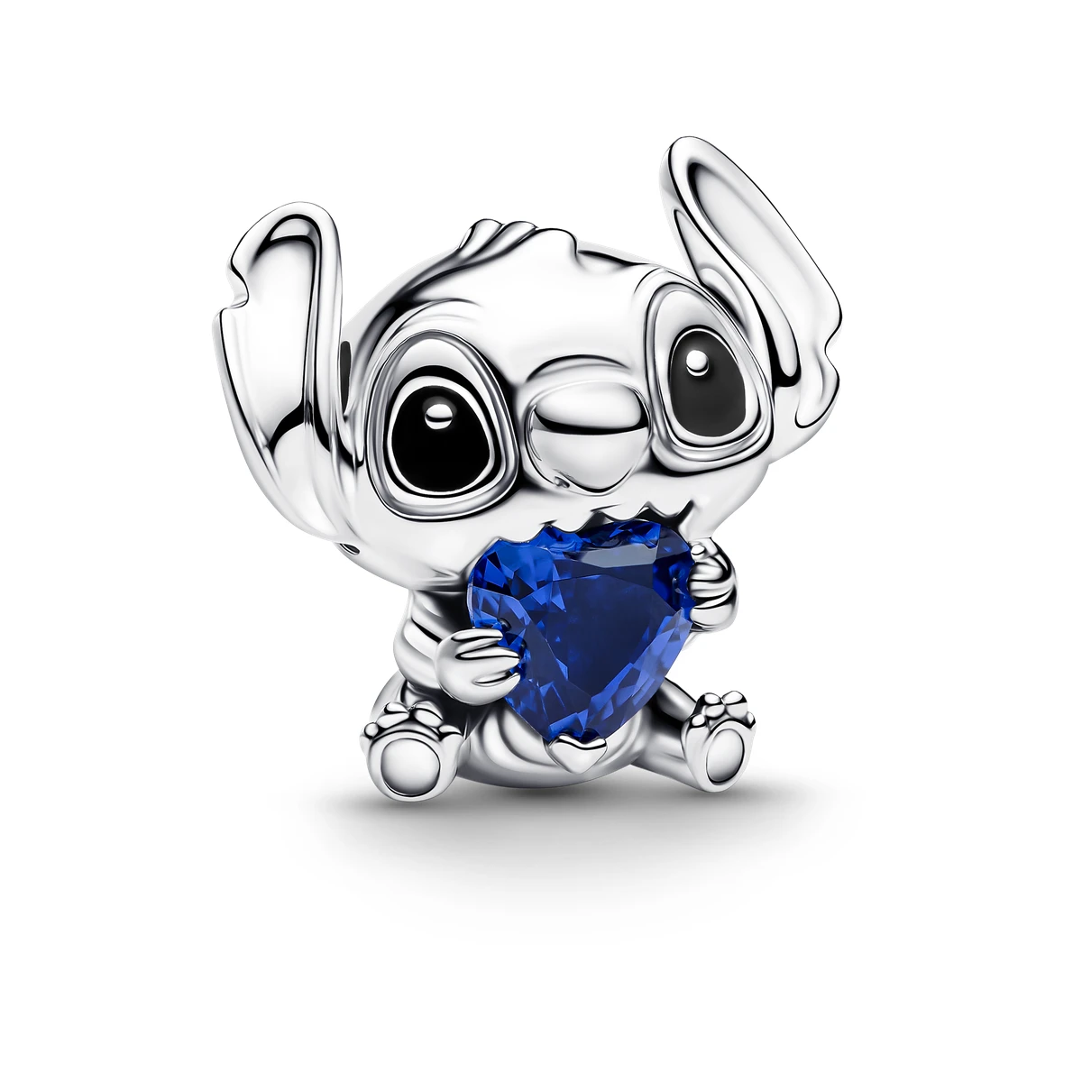 Charm en plata de ley Stitch Corazón Azul de Disney