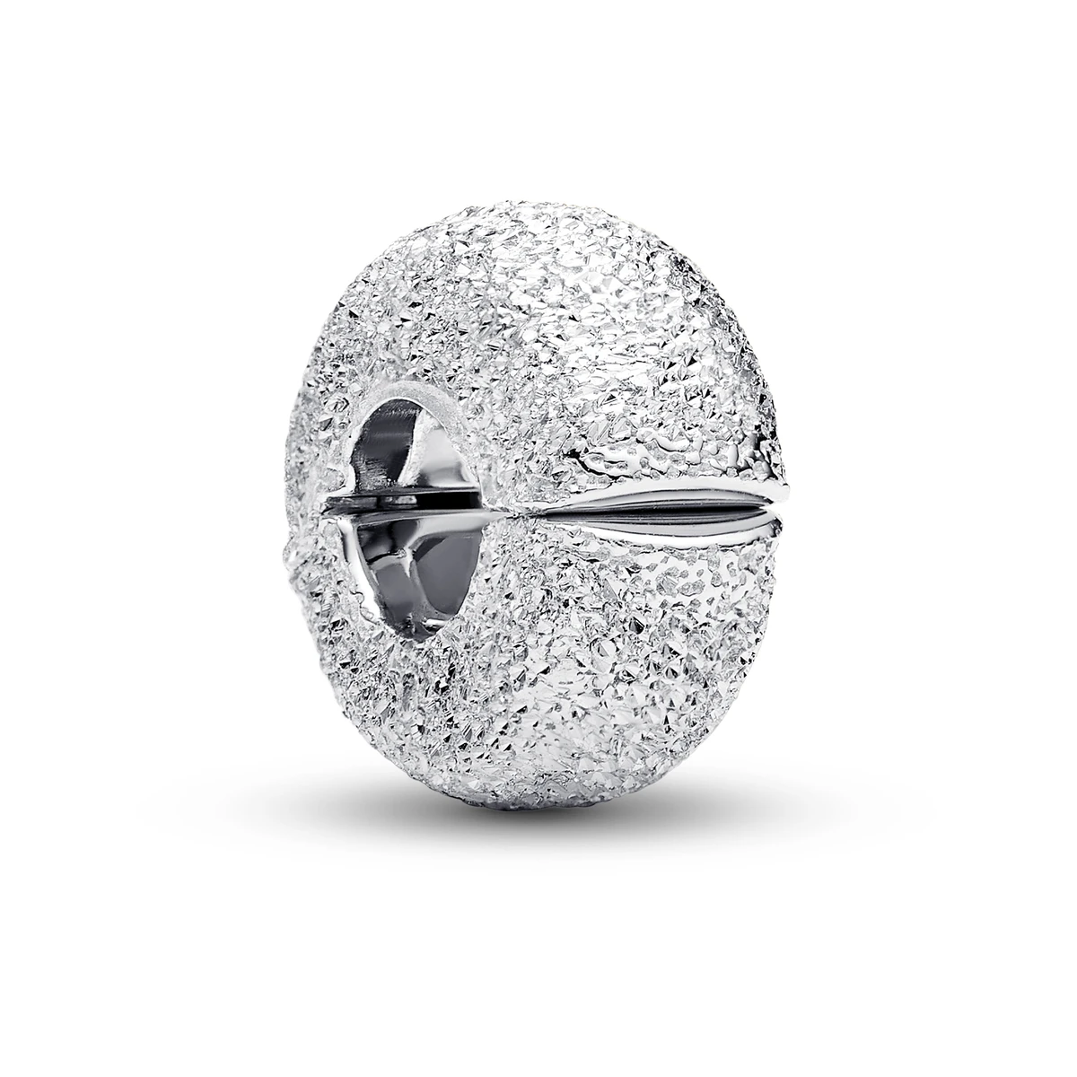 Charm Clip Mini en plata de ley Textura