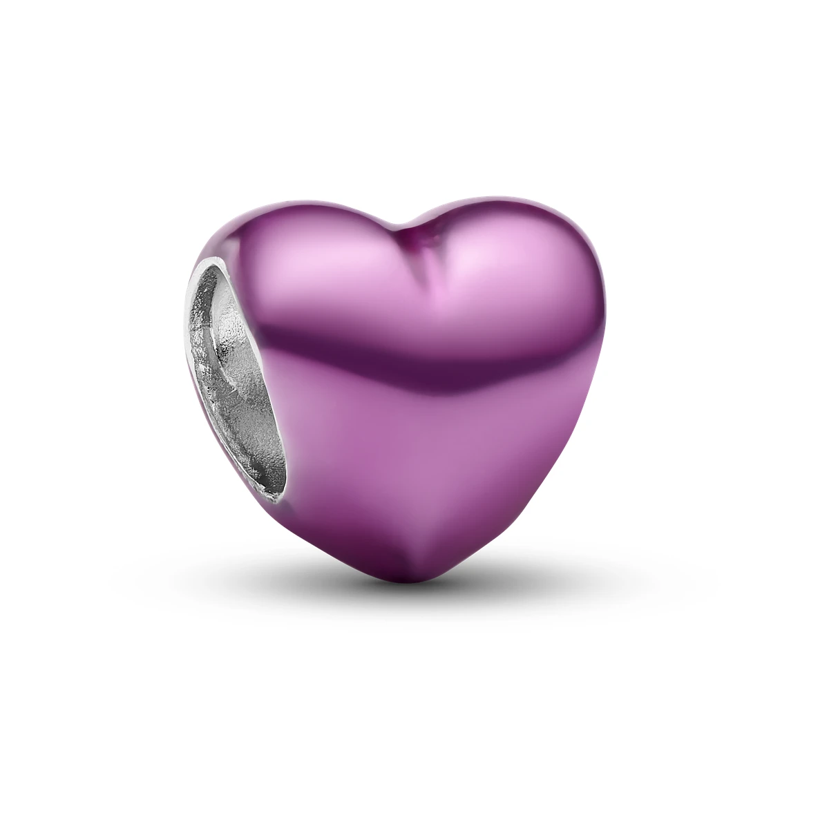 Charm Mini en plata de ley Corazón Rosa
