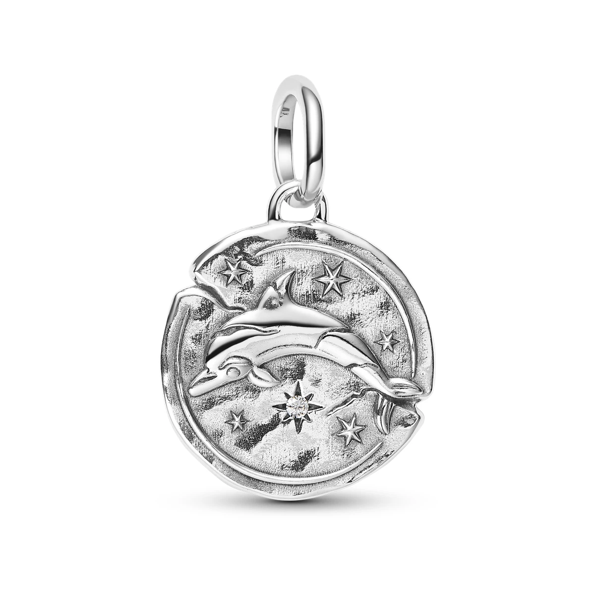 Charm Medallón en plata de ley Delfín