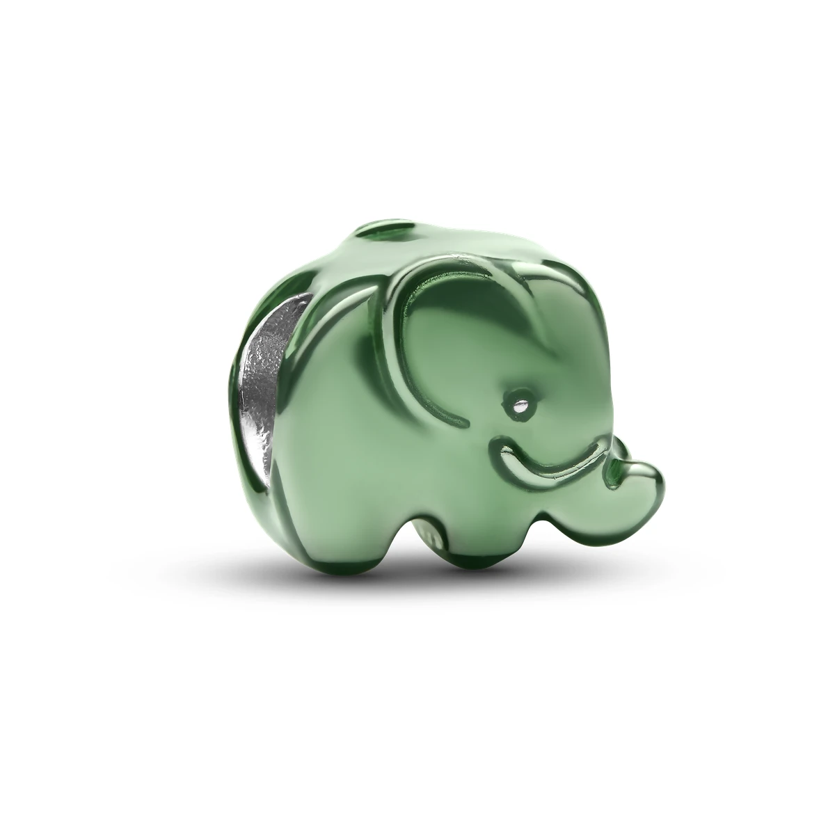 Charm Mini en plata de ley Elefante Verde