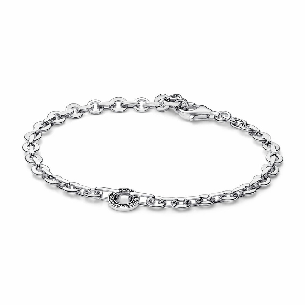 Pulsera Pandora Signature Cadena Gruesa Pavé