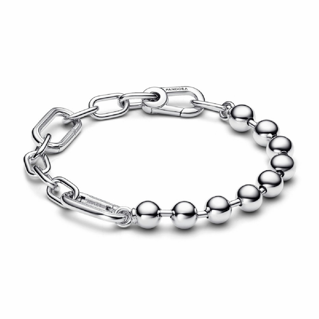 Pulsera Pandora ME de Eslabones Link y Cuentas Metálicas