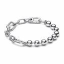 Pulsera Pandora ME de Eslabones Link y Cuentas Metálicas