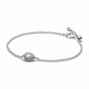 Pulsera Pandora Cadena con Halo de Pera Brillante