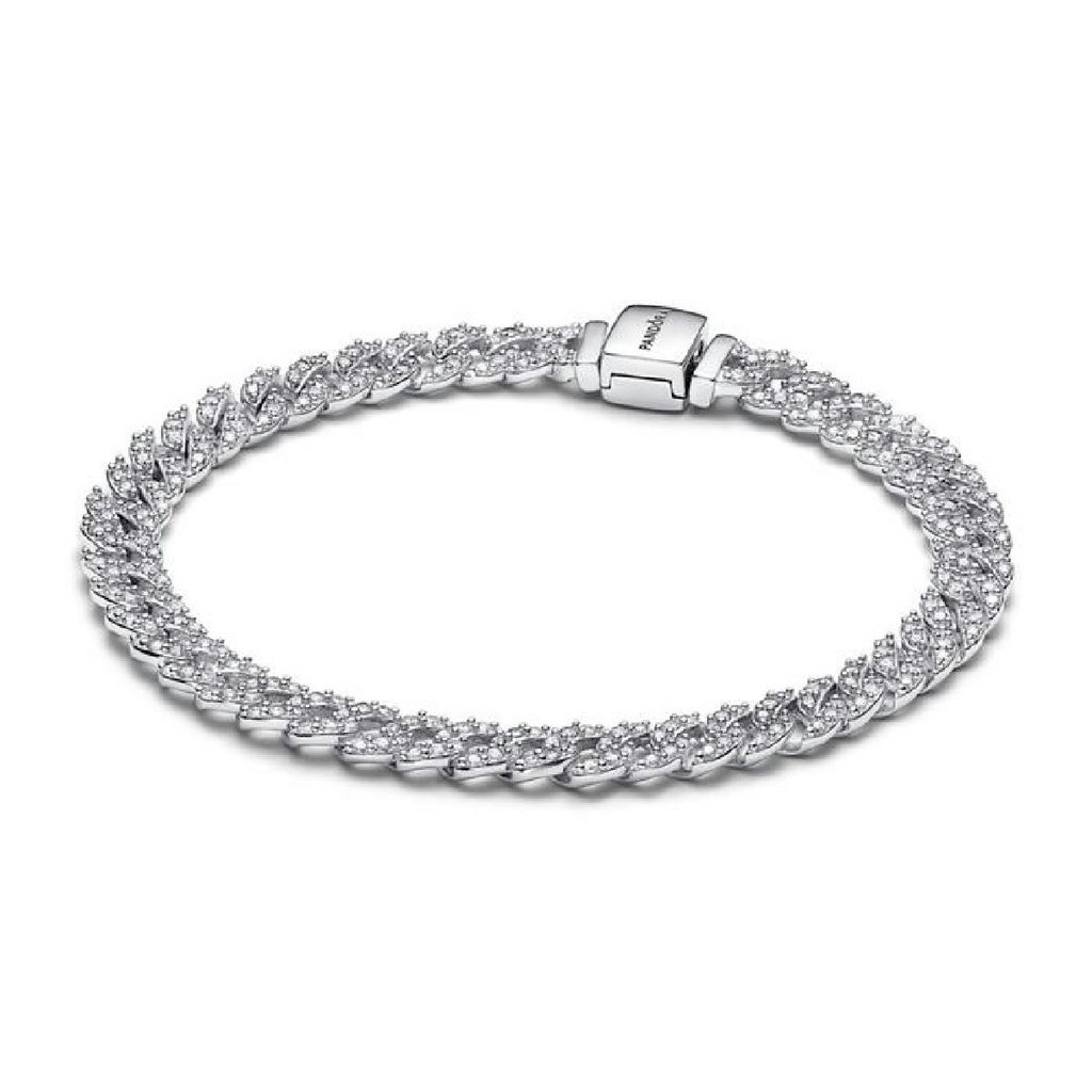 Pulsera Pandora de Cadena Pavé Cuban Timelles