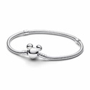 Pulsera Pandora Moments Cadena Serpiente con Cierre Mickey Mouse de Disney