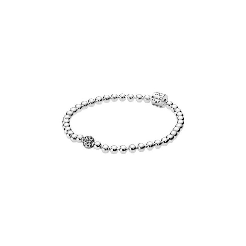 PULSERA PANDORA CUENTAS Y PAVE