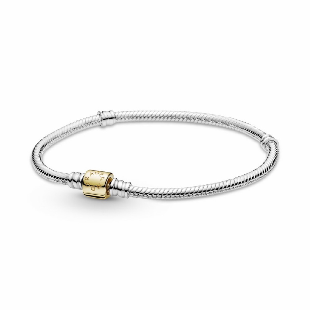 Pulsera Pandora Moments Cierre Barril Oro 14k