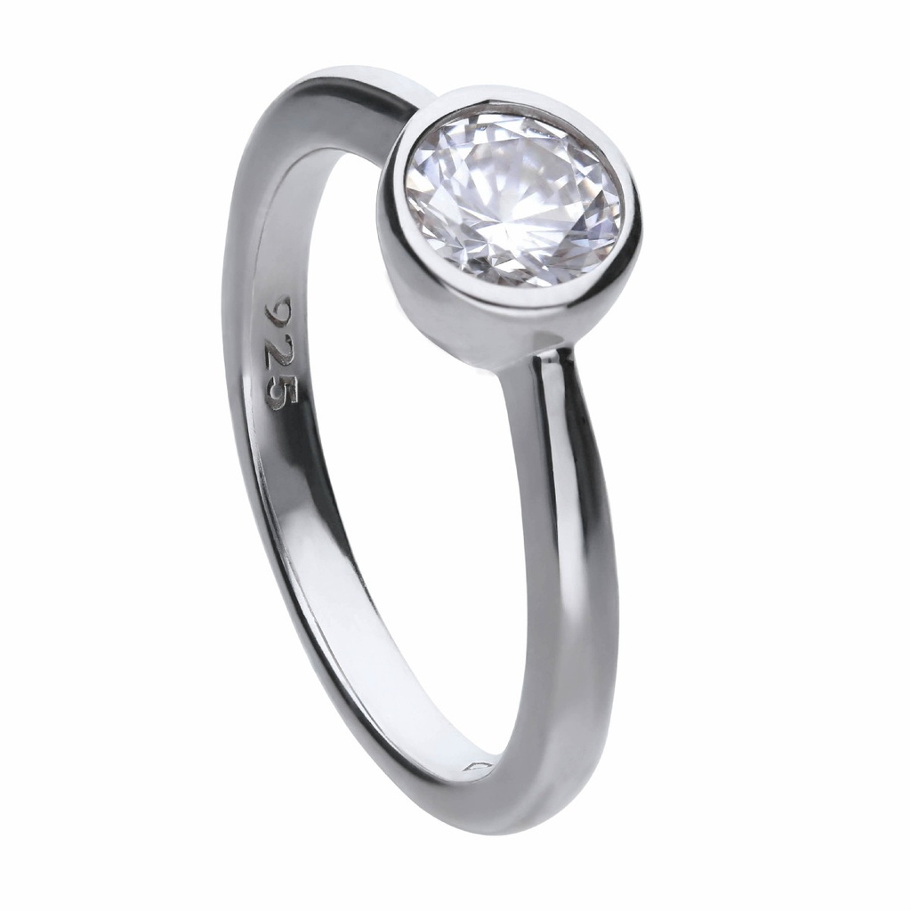 anillo Diamonfire carats con circonita de 6,25 mm en bisel