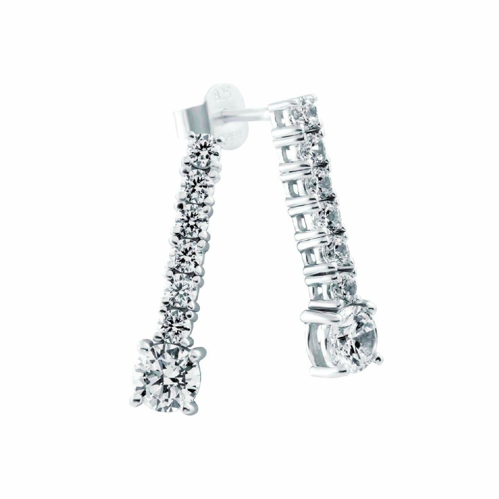 pendientes diamonfire plata con circonitas blancas