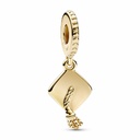Charm  Pandora Colgante Birrete de Graduacion Dorado