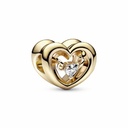 Charm Pandora Corazón Radiante y Gema Flotante