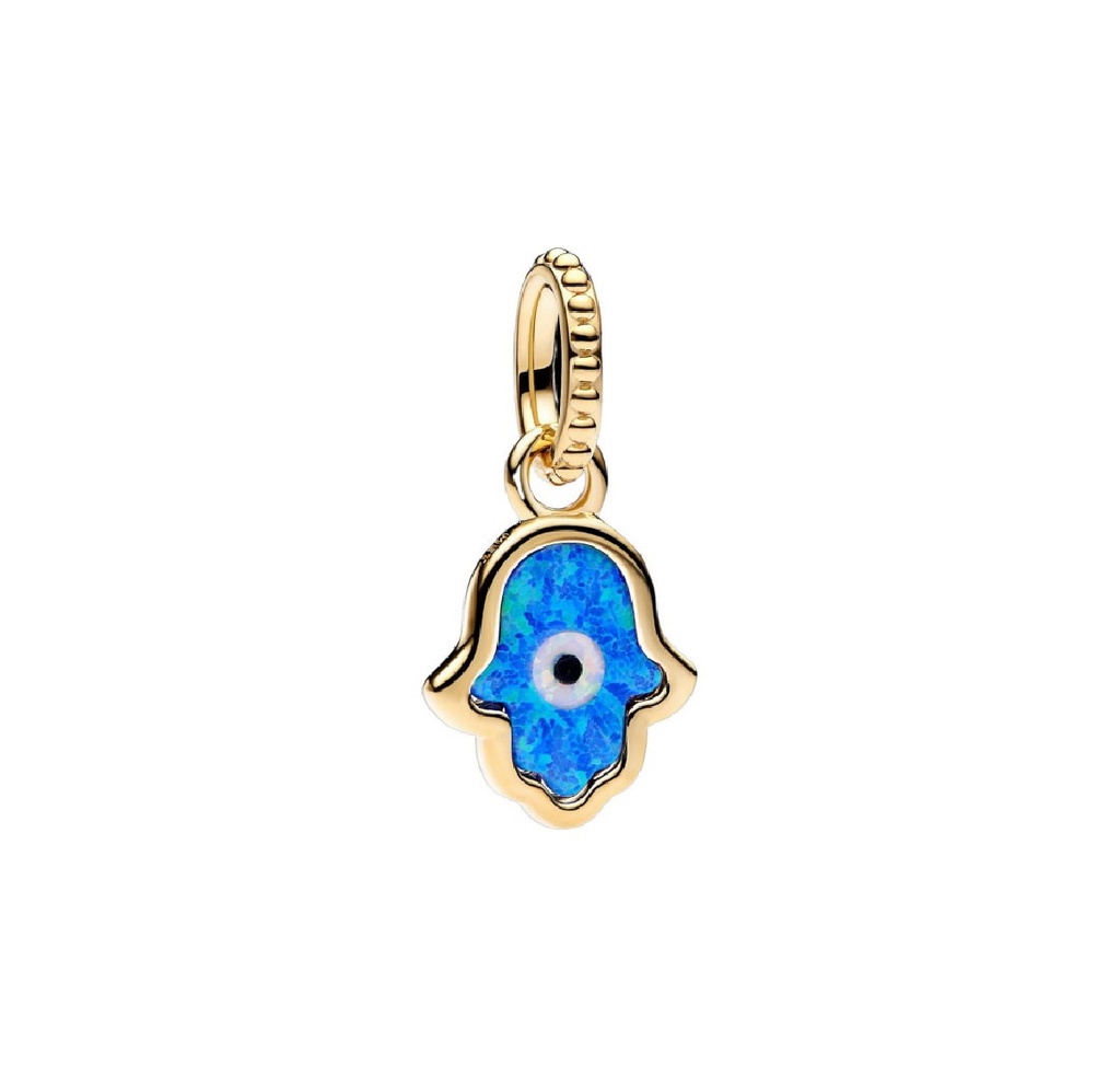 Charm colgante Pandora Hamsa Azul