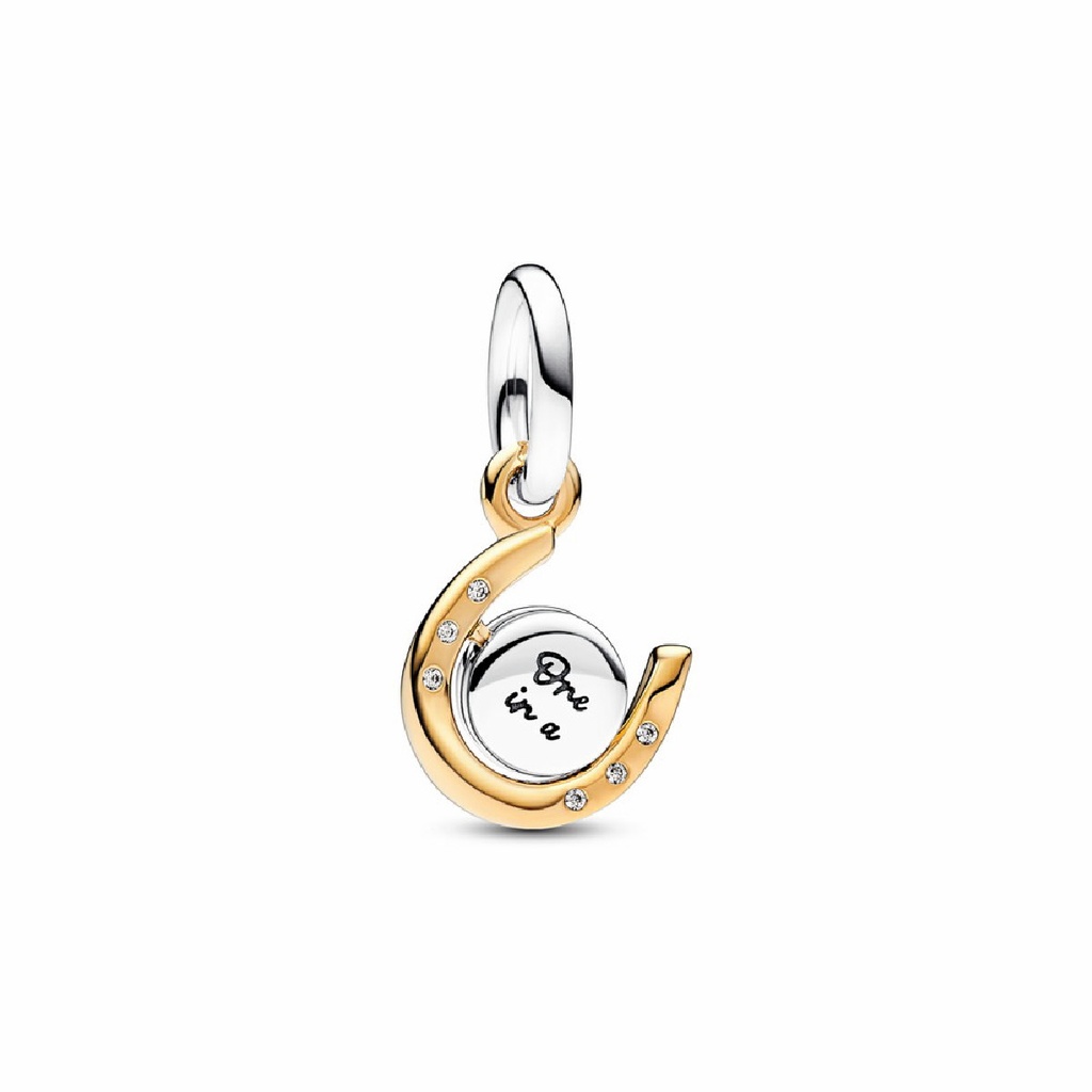 Charm colgante Pandora Shine Herradura y disco giratorio