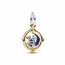 Charm Pandora Colgante Luna Giratoria en Dos Tonos de Mickey y Minnie Mouse de Disney