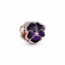 Charm Pandora Rose Flor Pensamiento Morado