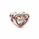 Charm Pandora Rose Corazón Radiante y Gema Flotante 782493C01