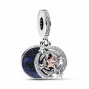 Charm colgante Pandora Doble con estrella fugaz de dos tonos