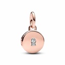 Charm colgante Pandora Rose Medalla Grabable que se abre