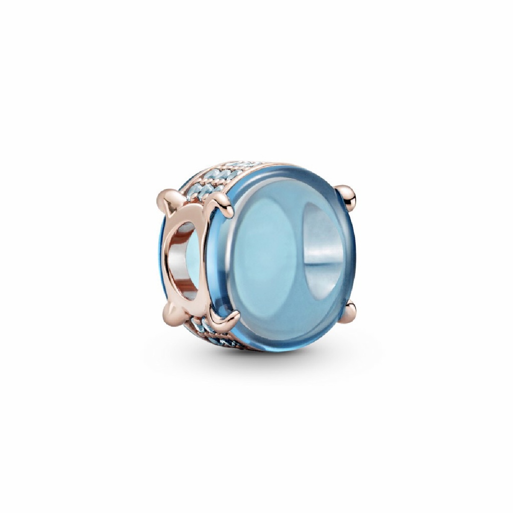 Charm Pandora Rose Cabujón Ovalado Cristal Azul