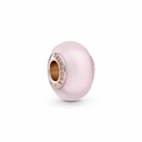 Charm Pandora Rose Cristal Murano Rose Mate