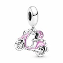 Charm Colgante Pandora Moto Scooter Rosa