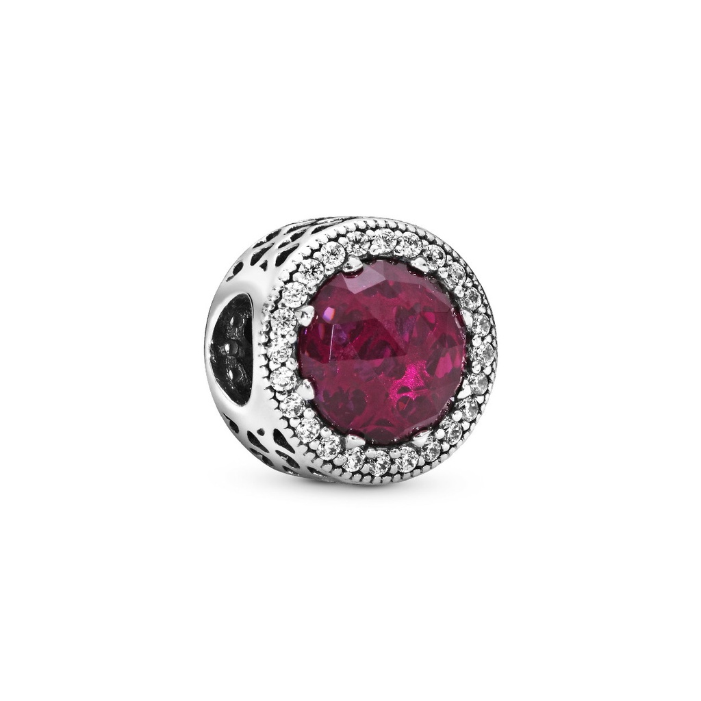 Charm Pandora Corazones Radiantes Cereza y Circonitas