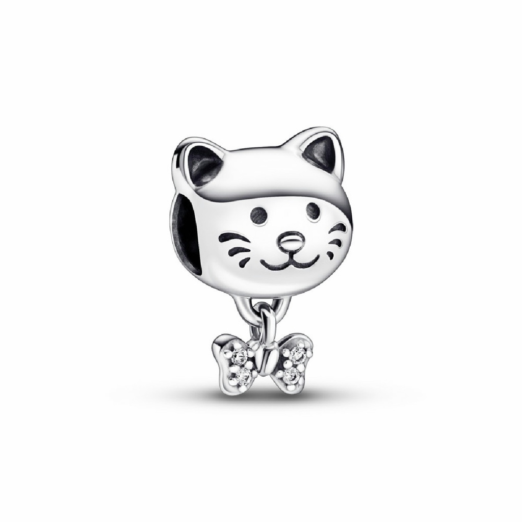 Charm Pandora Mascota Gato y Lazo 792255C01