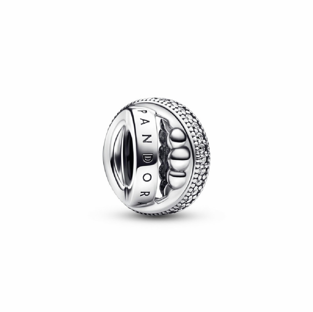 Charm Pandora Signature Logo Pavé y Cuentas 792317C01