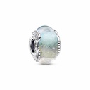 Charm Pandora Cristal de Murano Pluma Curvada