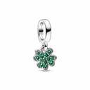 Charm colgante Pandora Trébol de Cuatro Hojas circonitas verdes 792751C01