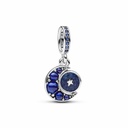 Charm colgante Pandora giratorio con Luna creciente brillante