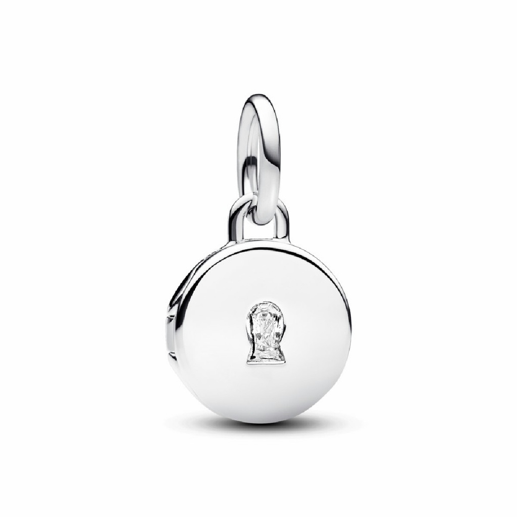 Charm colgante Pandora Medalla Grabable que se abre