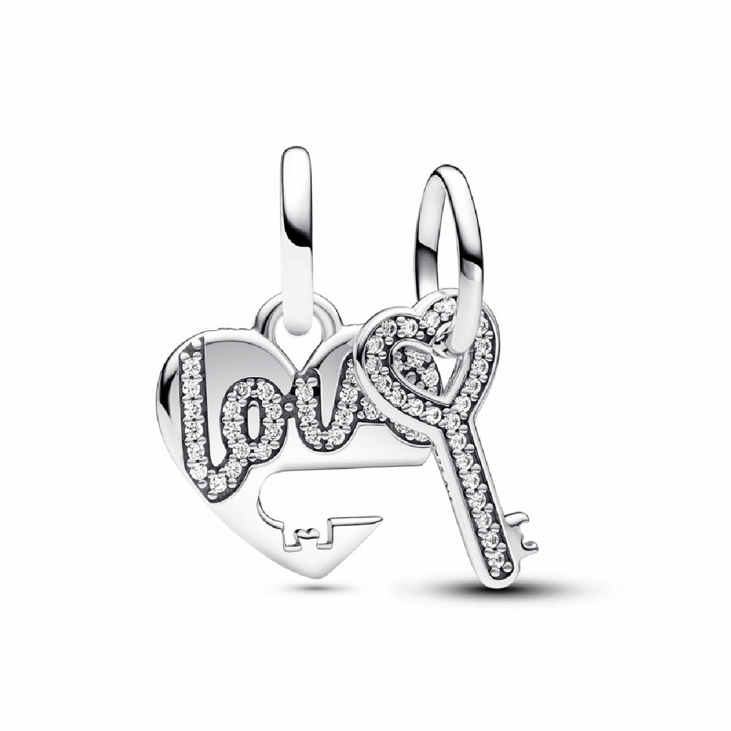Charm colgante Pandora Divisible Corazón y Llave