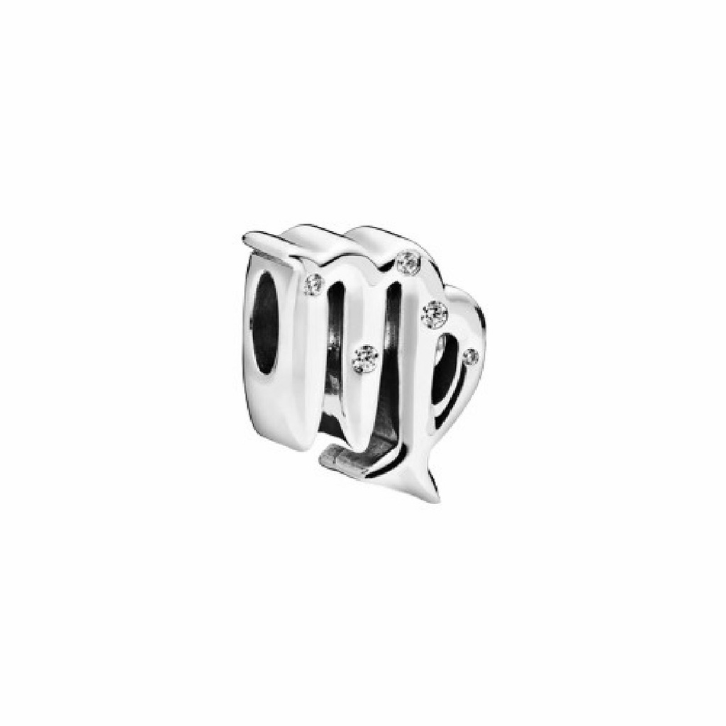 Charm Pandora Signo Zodiaco Virgo circonitas transparentes