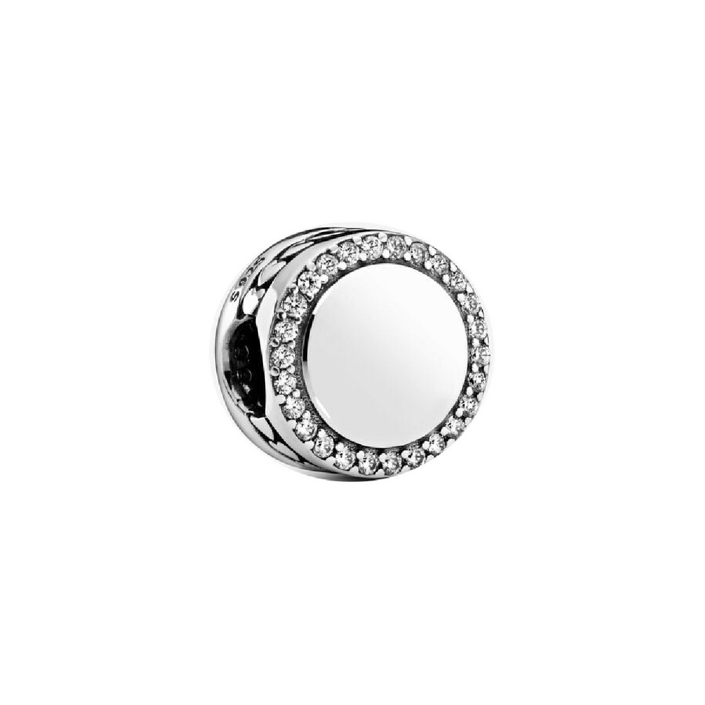Charm Pandora Botón Brillante para Grabar