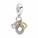 Colgante Pandora tricolor Monógama y Logo