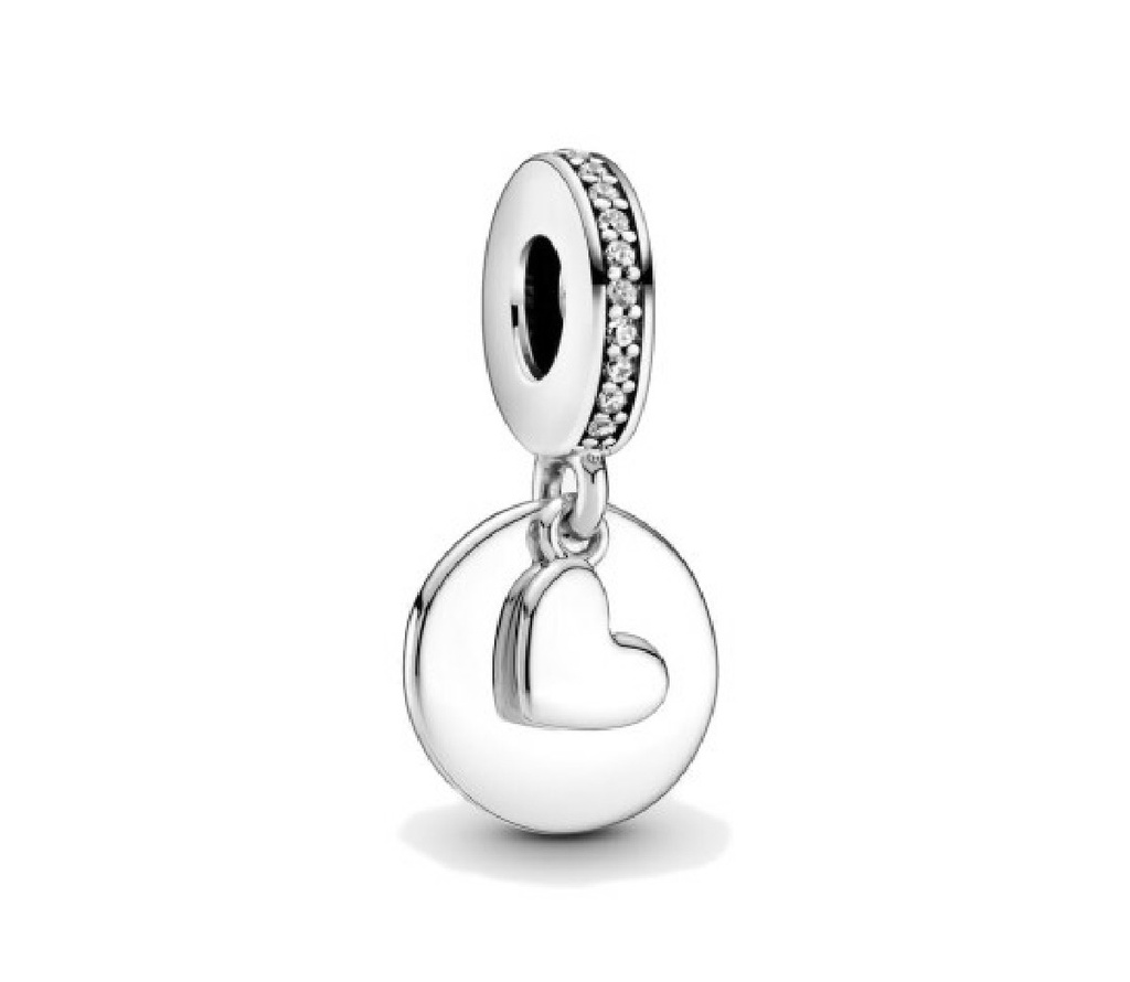 Charm colgante Pandora disco de corazón 799212C01