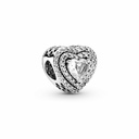 Charm Pandora Corazones Nivelados Brillantes