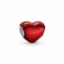 Charm Pandora Corazón Esmalte Rojo Metálico