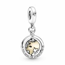 Charm Colgante Pandora Mundo Giratorio Oro 14k