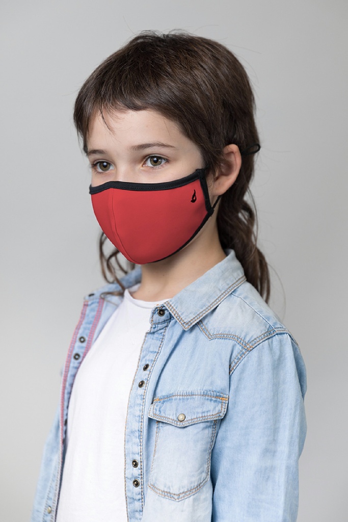 Mascarilla Abbacino Kids unisex rojo